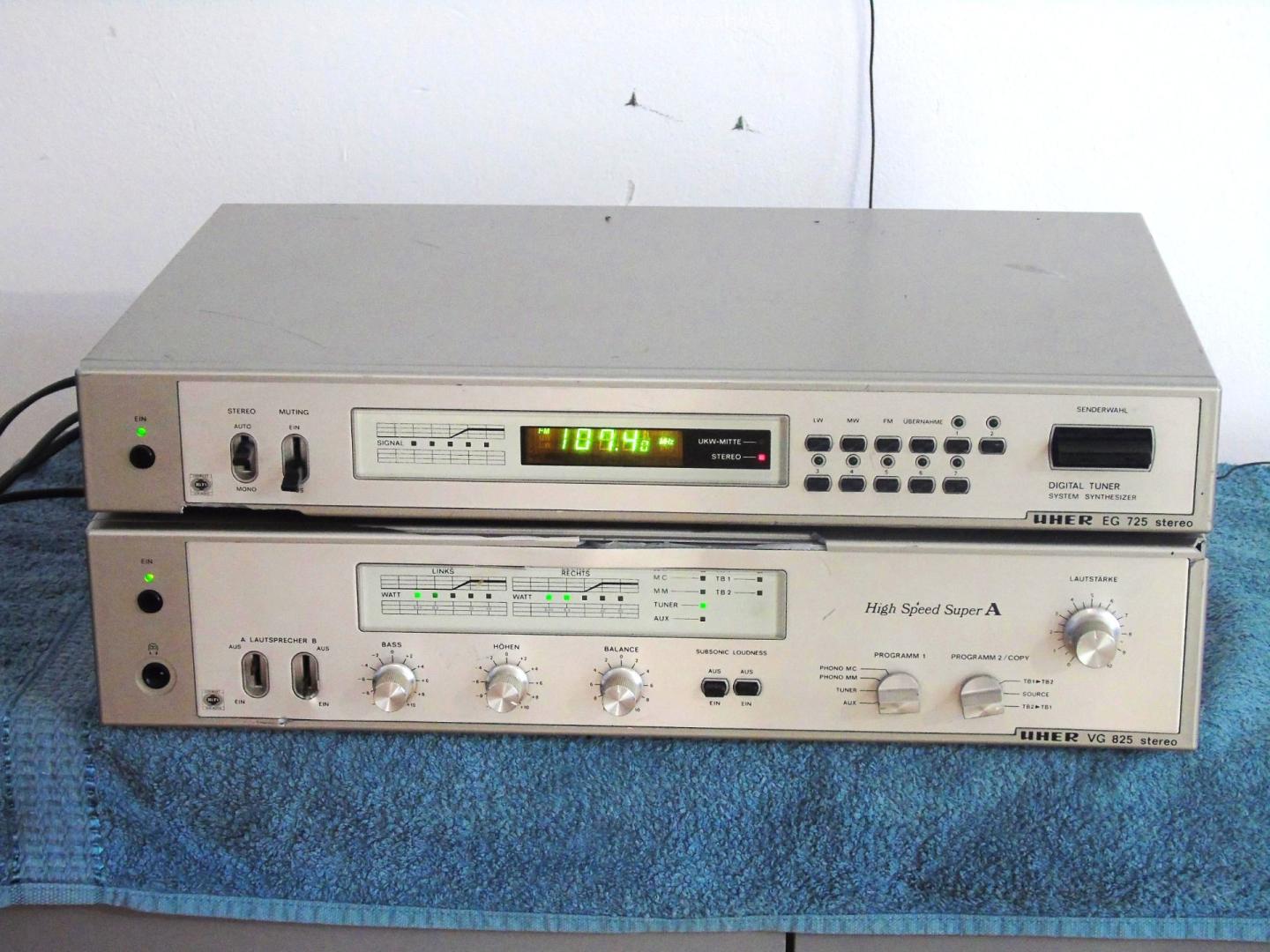 wzmacniacz i tuner uher vg-825 i eg-725 vintage. dostawa