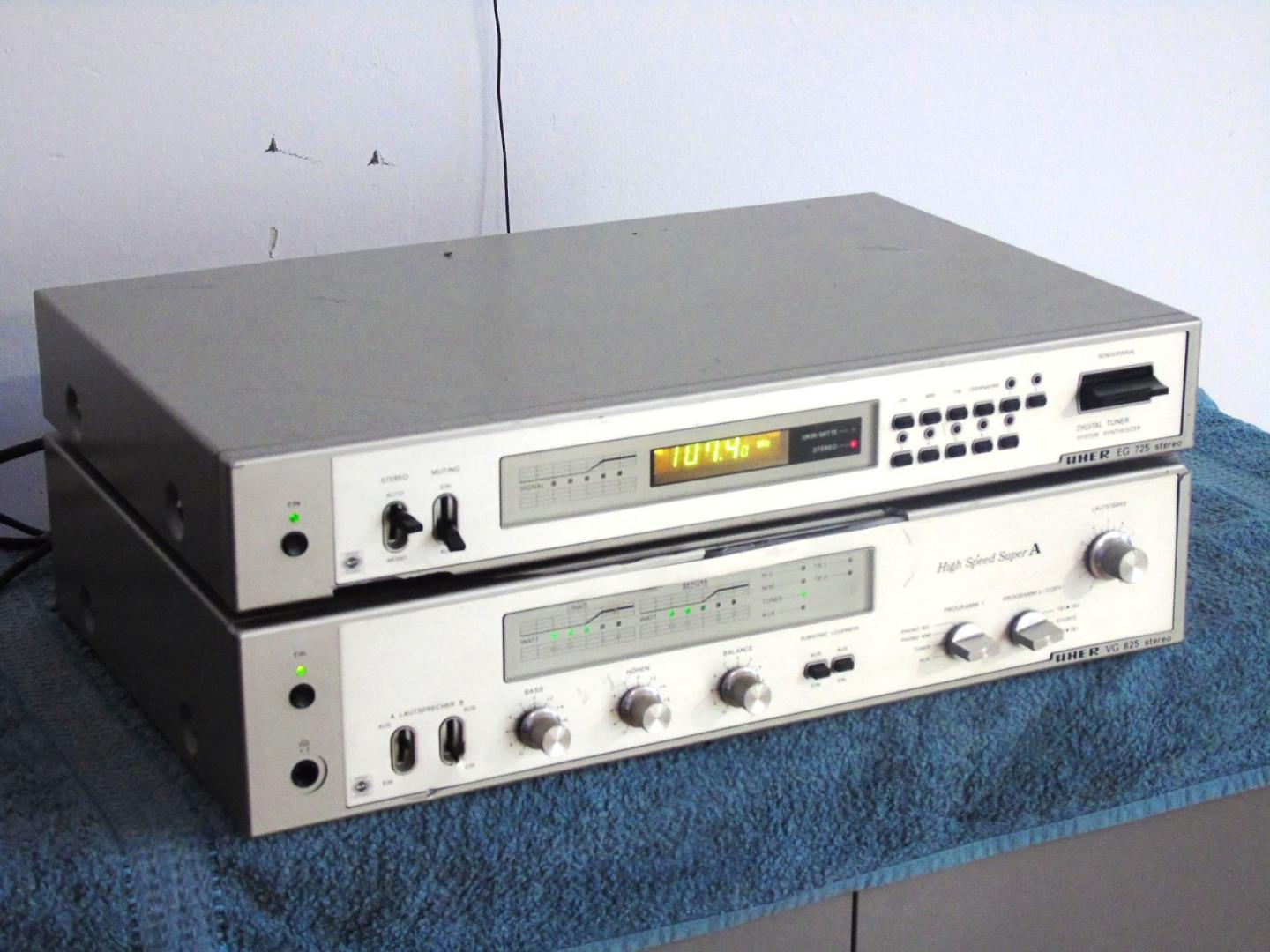 wzmacniacz i tuner uher vg-825 i eg-725 vintage. dostawa