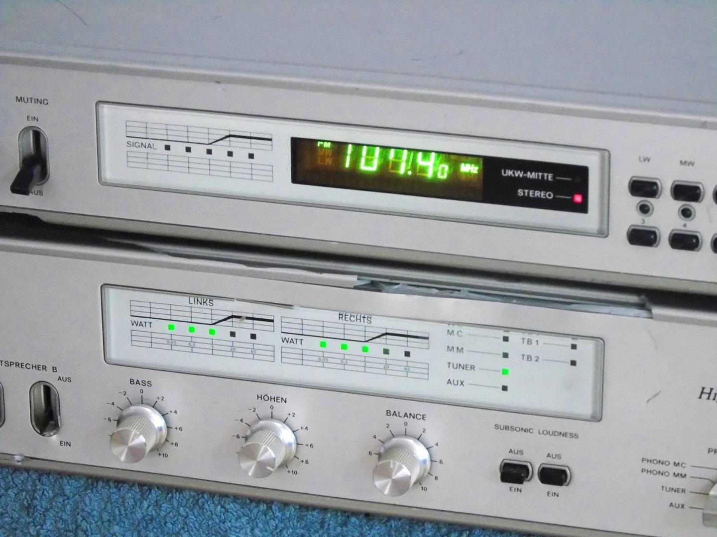 wzmacniacz i tuner uher vg-825 i eg-725 vintage. dostawa