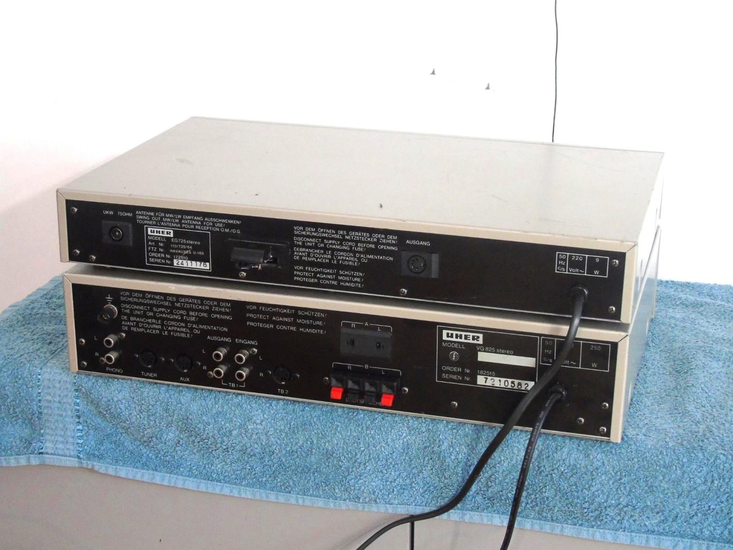 wzmacniacz i tuner uher vg-825 i eg-725 vintage. dostawa