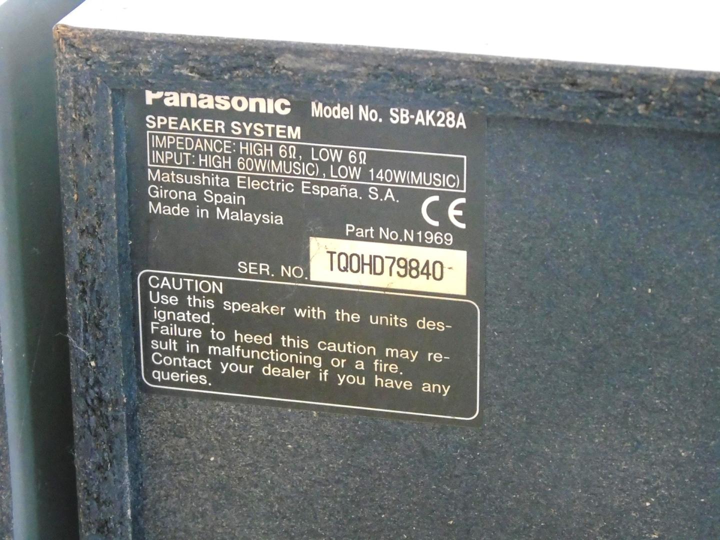 Kolumny Panasonic sb-AK28 sprawne 200 wat. DOSTAWA.