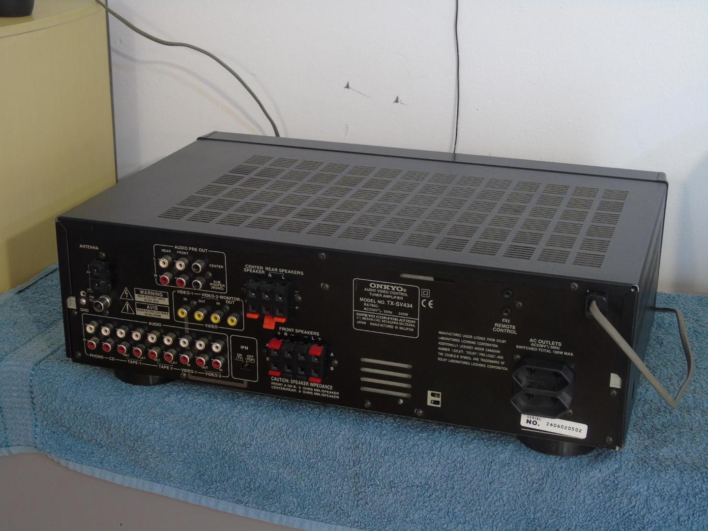 amplituner onkyo tx-sv 434 mocny 240 wat. dostawa.