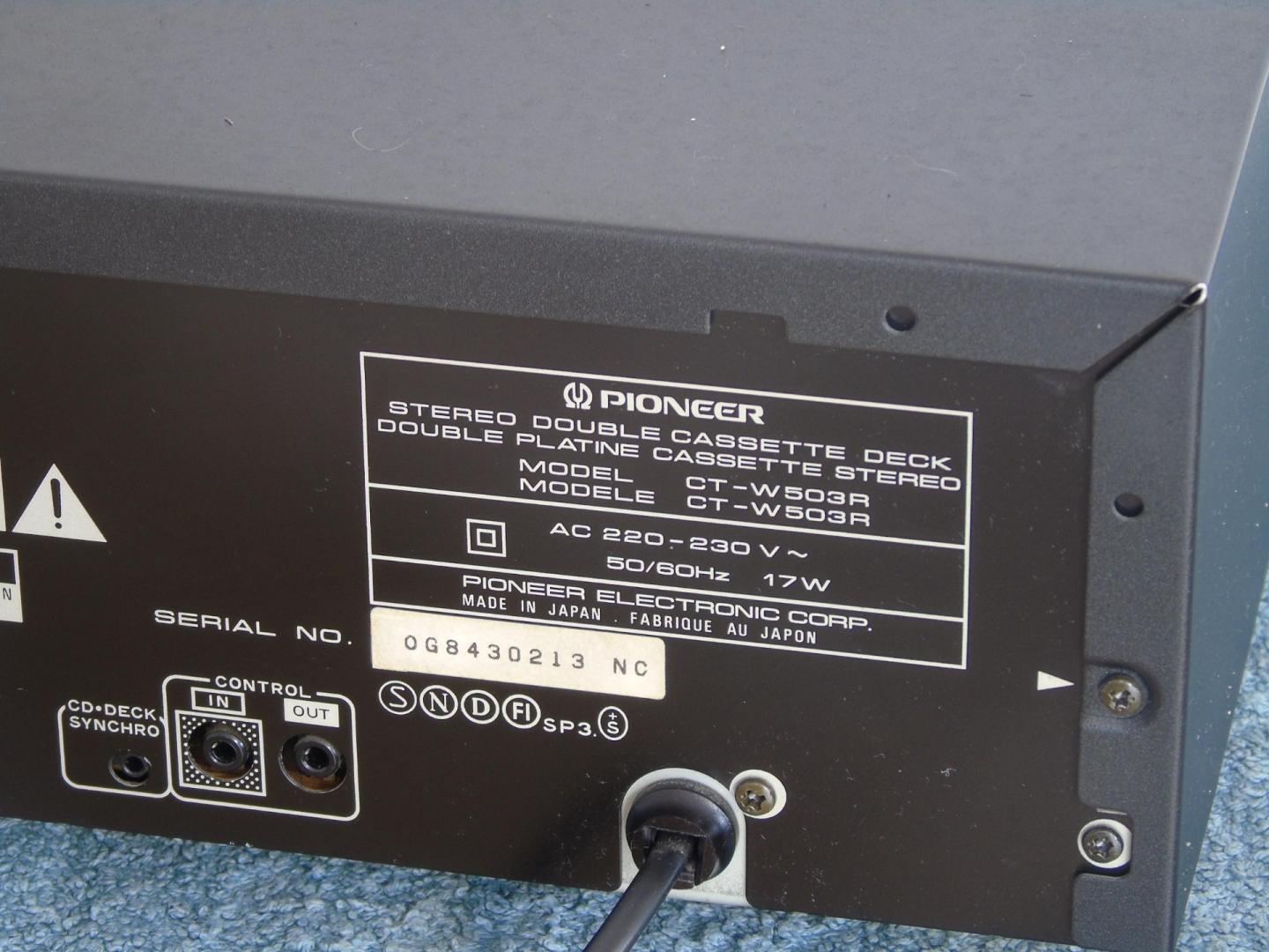 magnetofon pioneer ct-w503 sprawny. wysyłka.