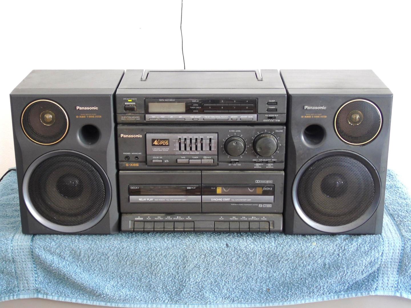 Radio odtwarzacz Panasonic RX-TC980 sprawny Vintage. DOSTAWA.