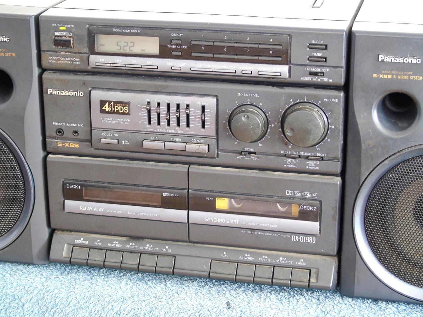 Radio odtwarzacz Panasonic RX-TC980 sprawny Vintage. DOSTAWA.