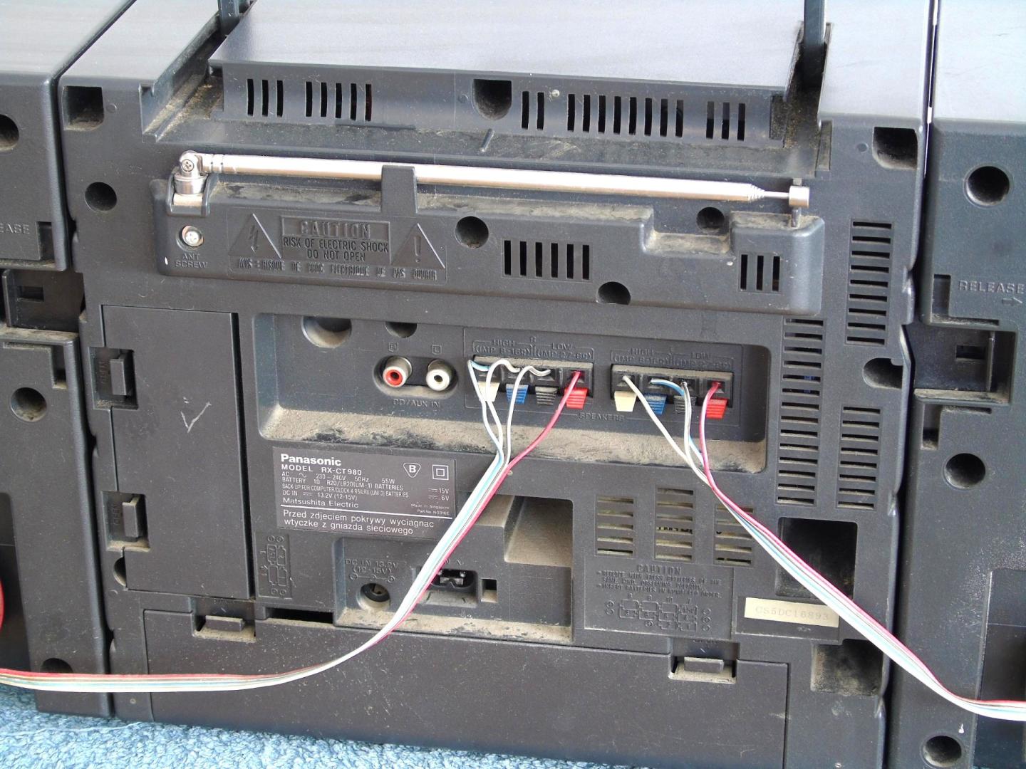 Radio odtwarzacz Panasonic RX-TC980 sprawny Vintage. DOSTAWA.