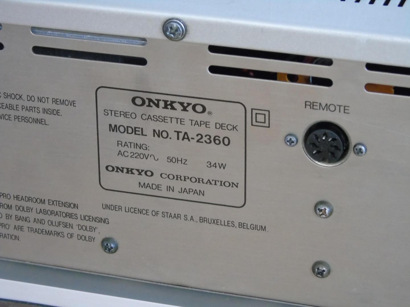 magnetofon onkyo ta-2360 integra 3 głowice . dostawa.