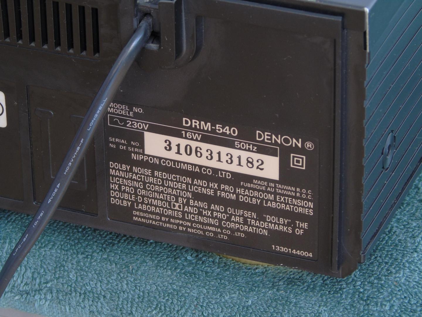 magnetofon denon drm-540 sprawny ładny. wysyłka