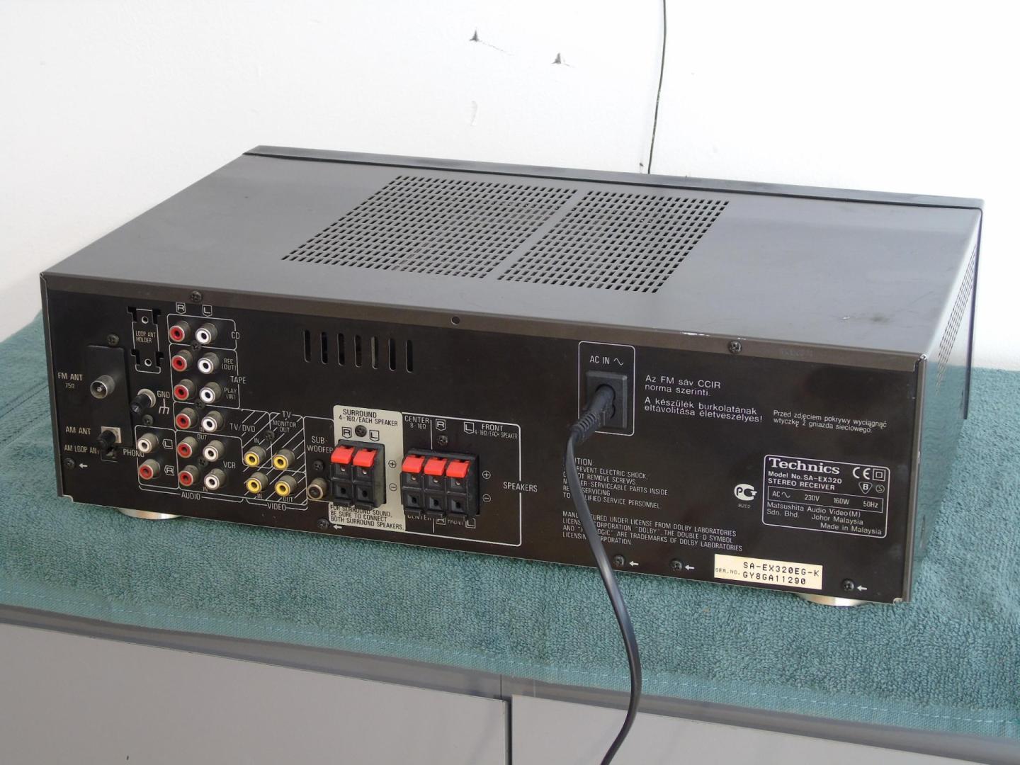 Amplituner Technics SA-EX 320 sprawny i mocny. DOSTAWA