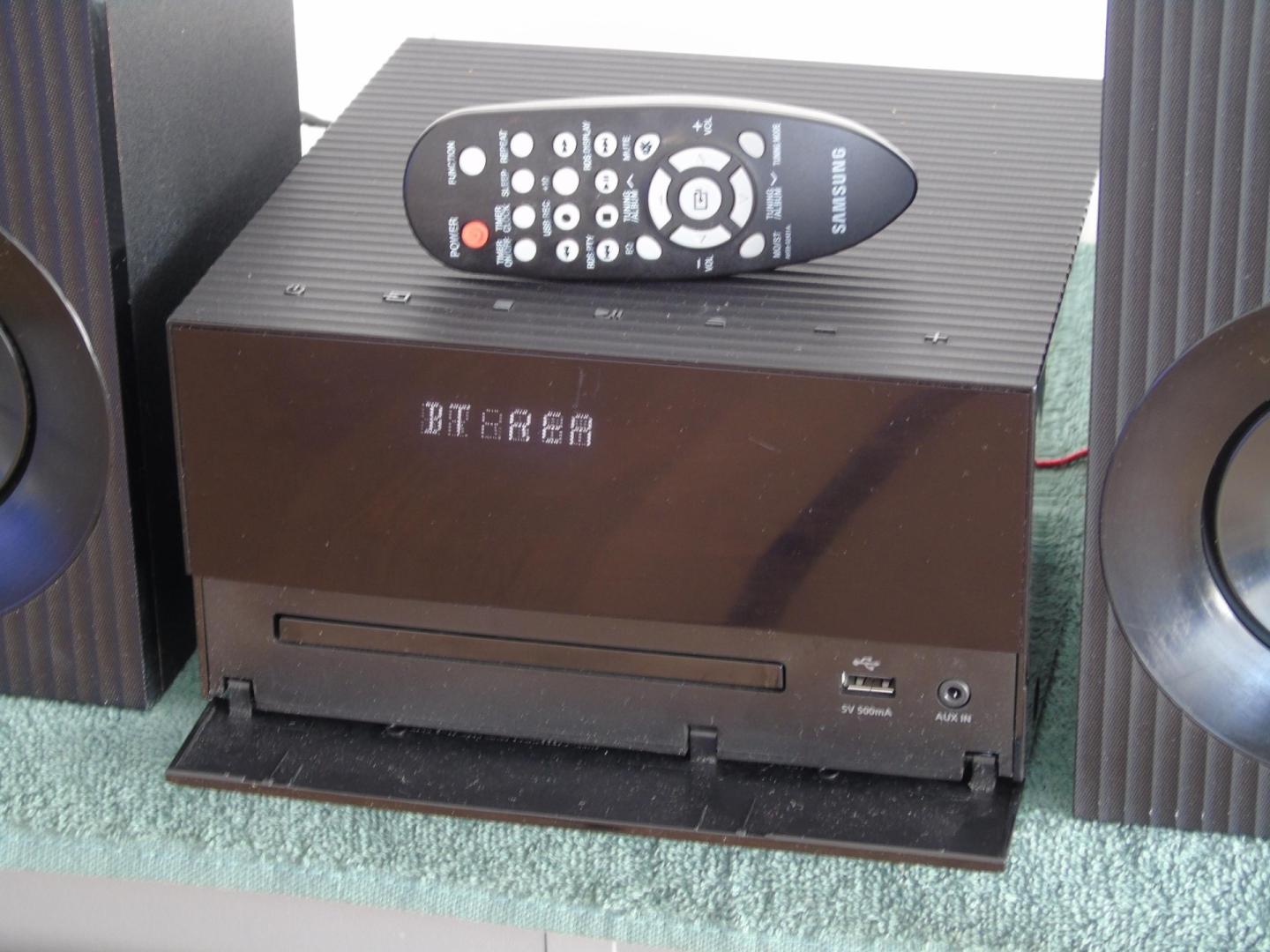 wieża samsung pilot usb mp-3 bt cd rds aux kol. dostawa