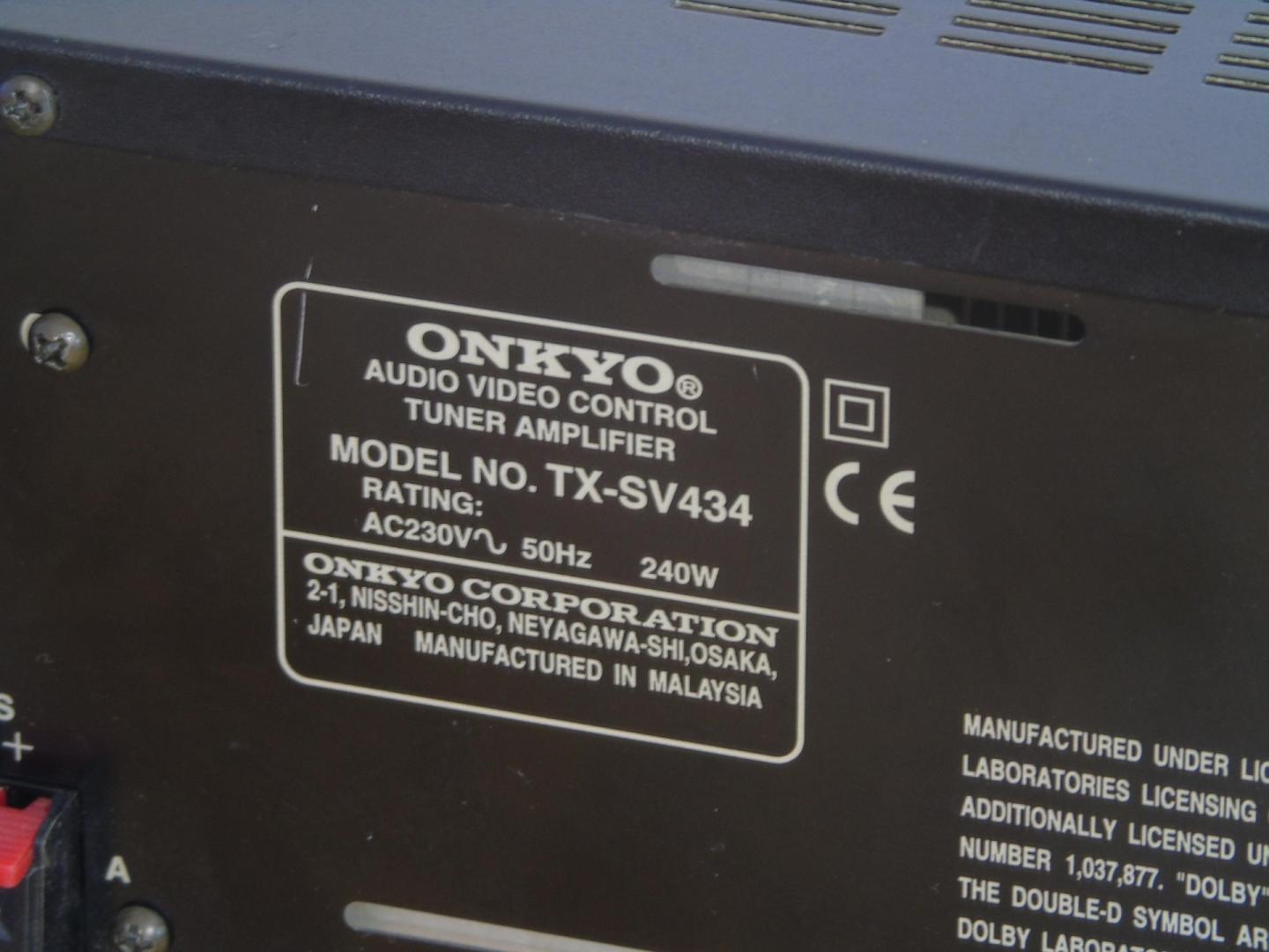 amplituner onkyo tx-sv 434 mocny 240 wat. dostawa.
