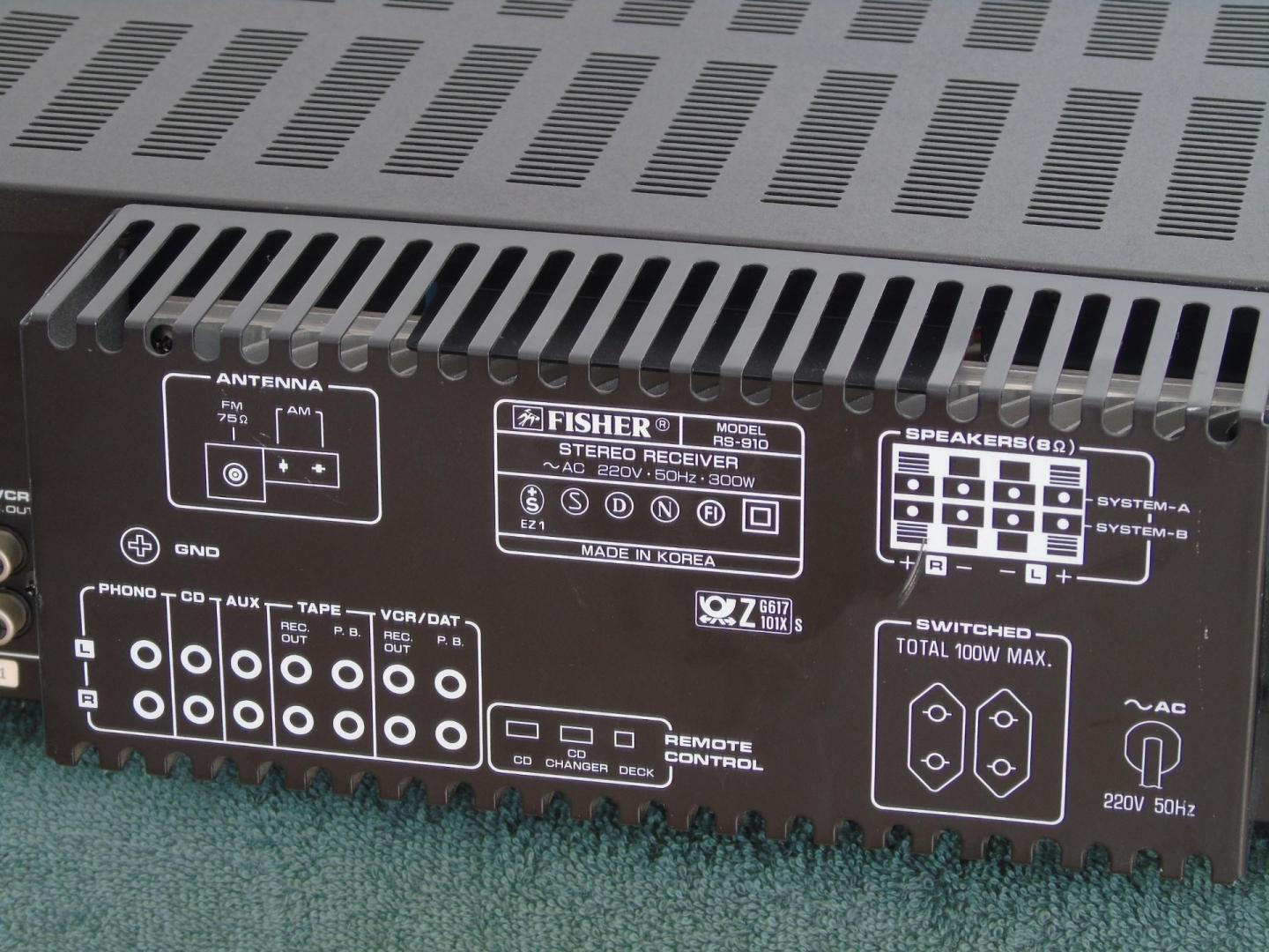 amplituner fisher rs-910 mocny. wysyłka.