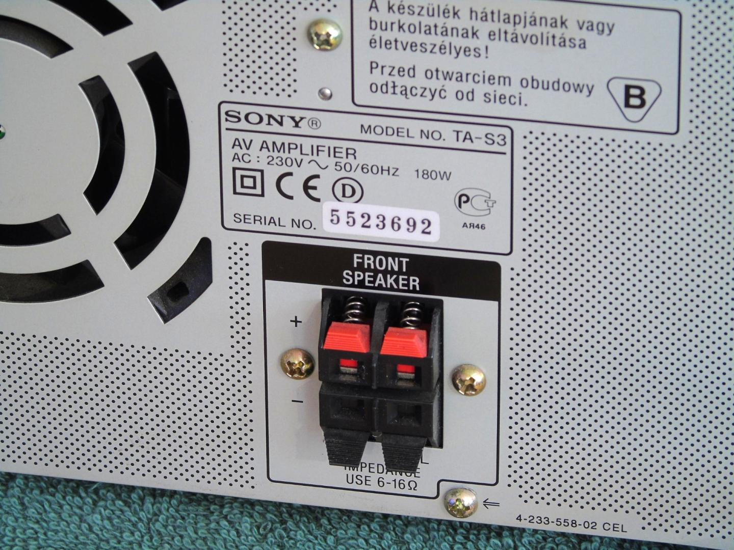 Wzmacniacz stereo Sony TA-S3 korektor graficzny wejście optyczne. DOST