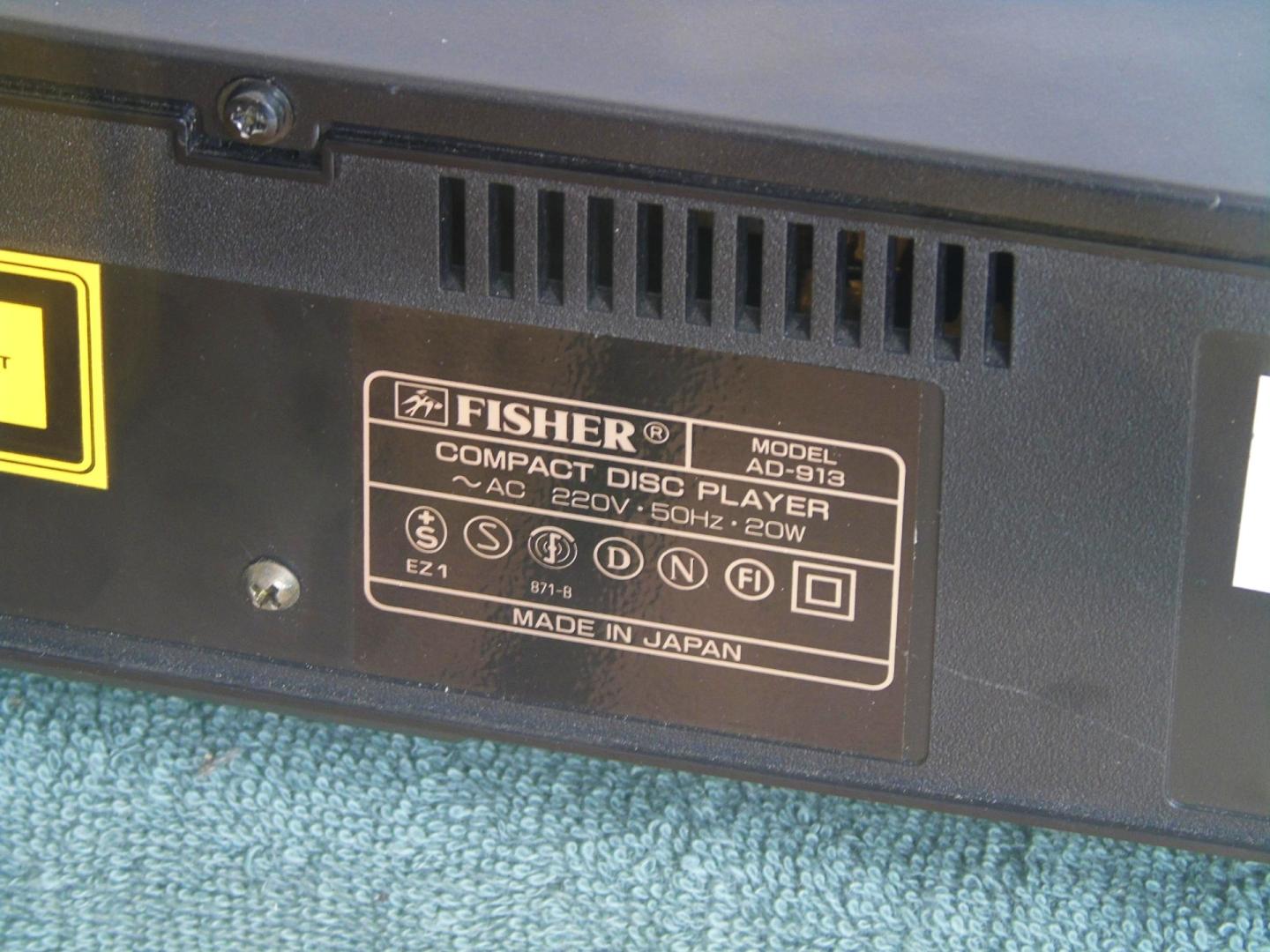 świetne cd fisher ad-913 japan sprawny i ładny. wysyłka