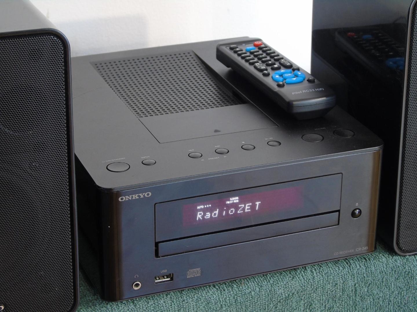 wieża onkyo pilot usb mp-3 cd rds aux kol. dostawa