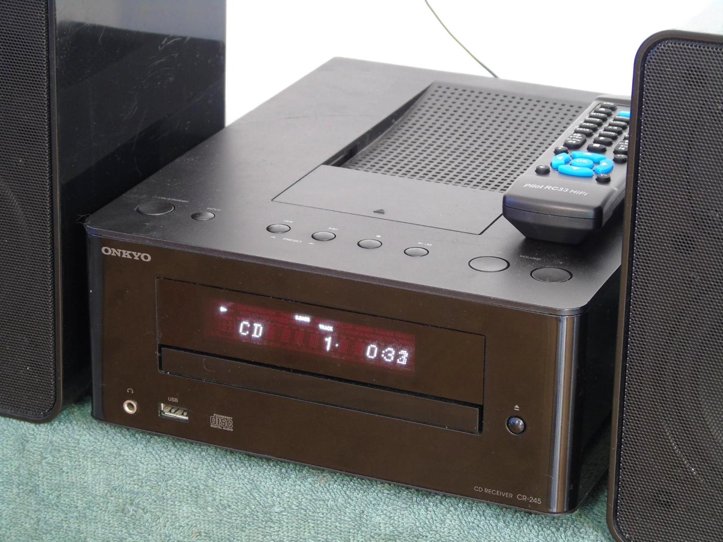 wieża onkyo pilot usb mp-3 cd rds aux kol. dostawa