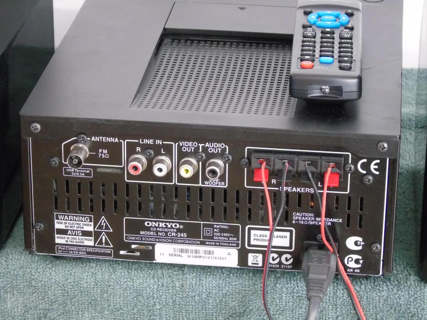 wieża onkyo pilot usb mp-3 cd rds aux kol. dostawa