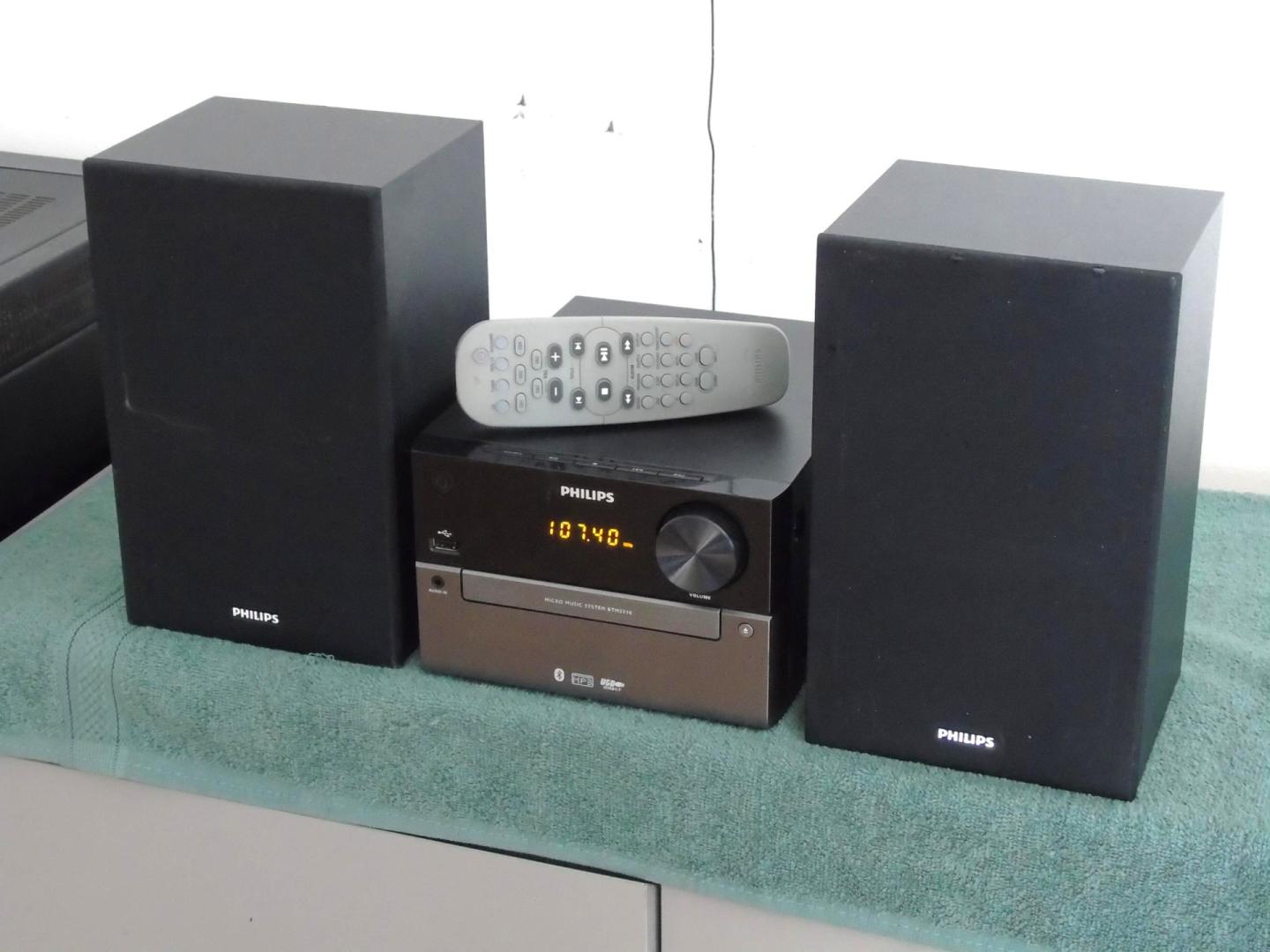 wieża philips pilot usb mp-3 bt cd aux kol. dostawa
