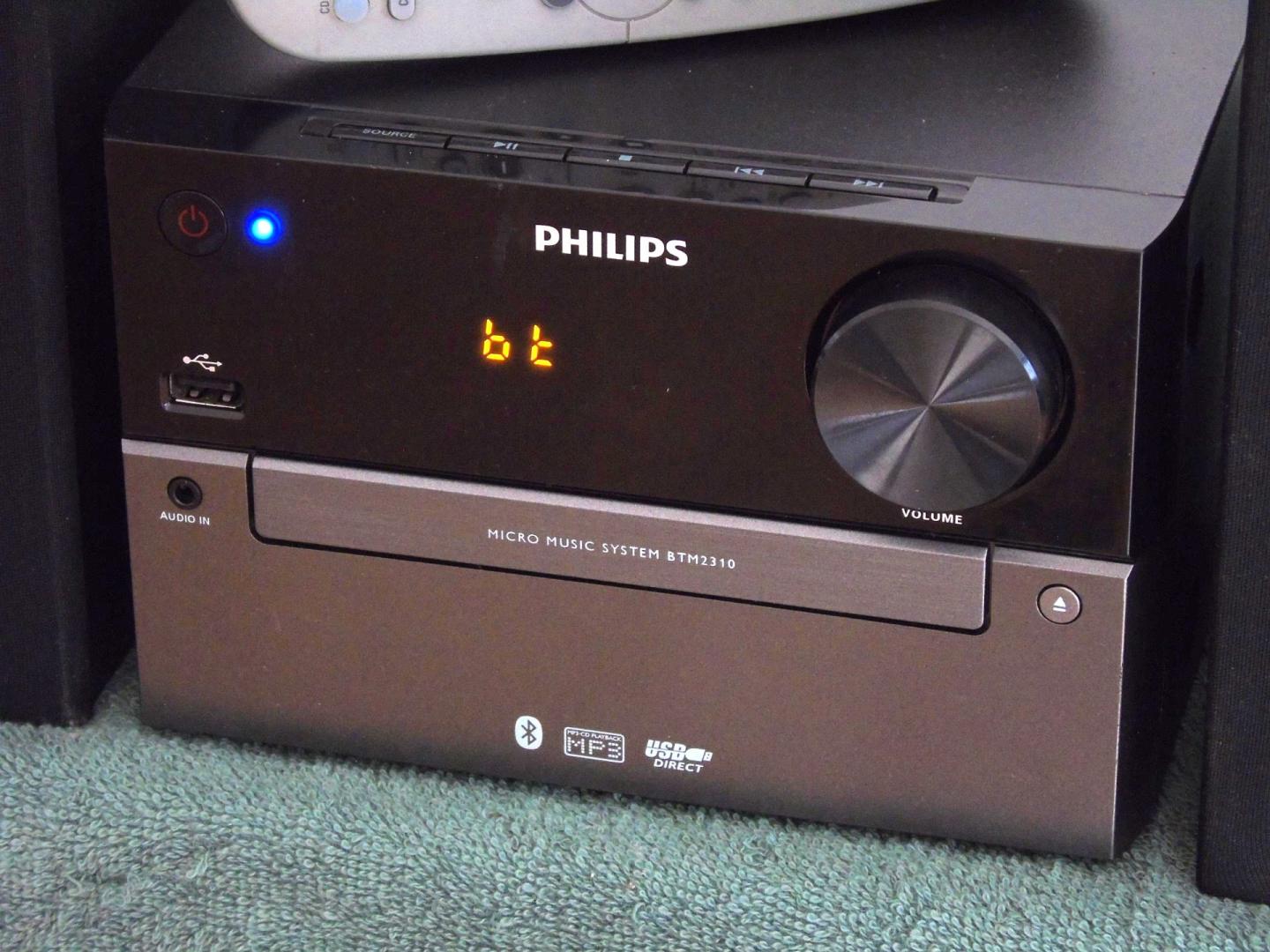 wieża philips pilot usb mp-3 bt cd aux kol. dostawa