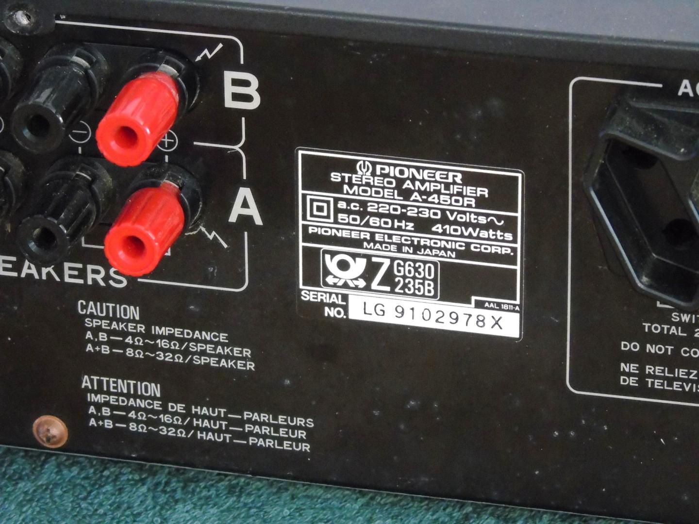 Świetny wzmacniacz stereo Pioneer A-450 mocny 410 wat. DOSTAWA