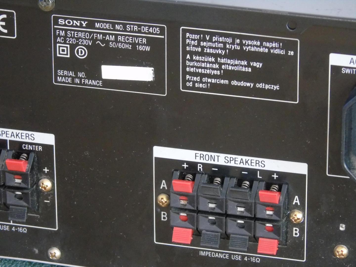 amplituner sony str-de405 rds sprawny i mocny 2x 120 wat. dostawa