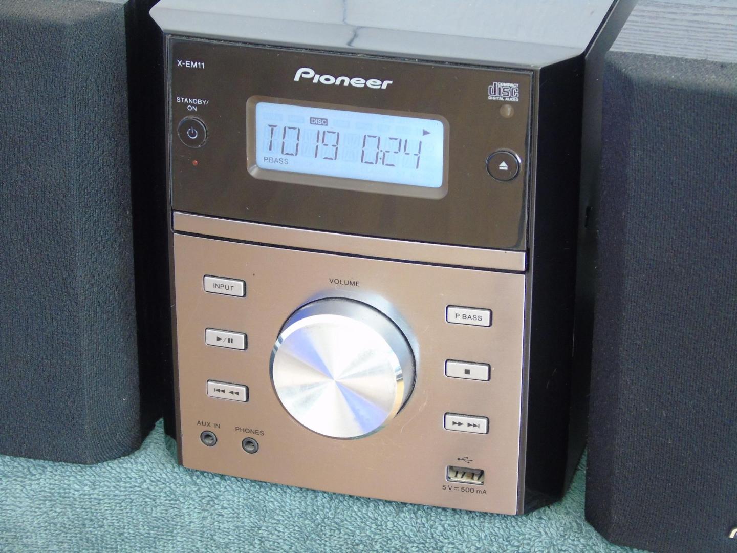 wieża pioneer pilot cd usb mp-3 aux kolumny sprawna. dostawa