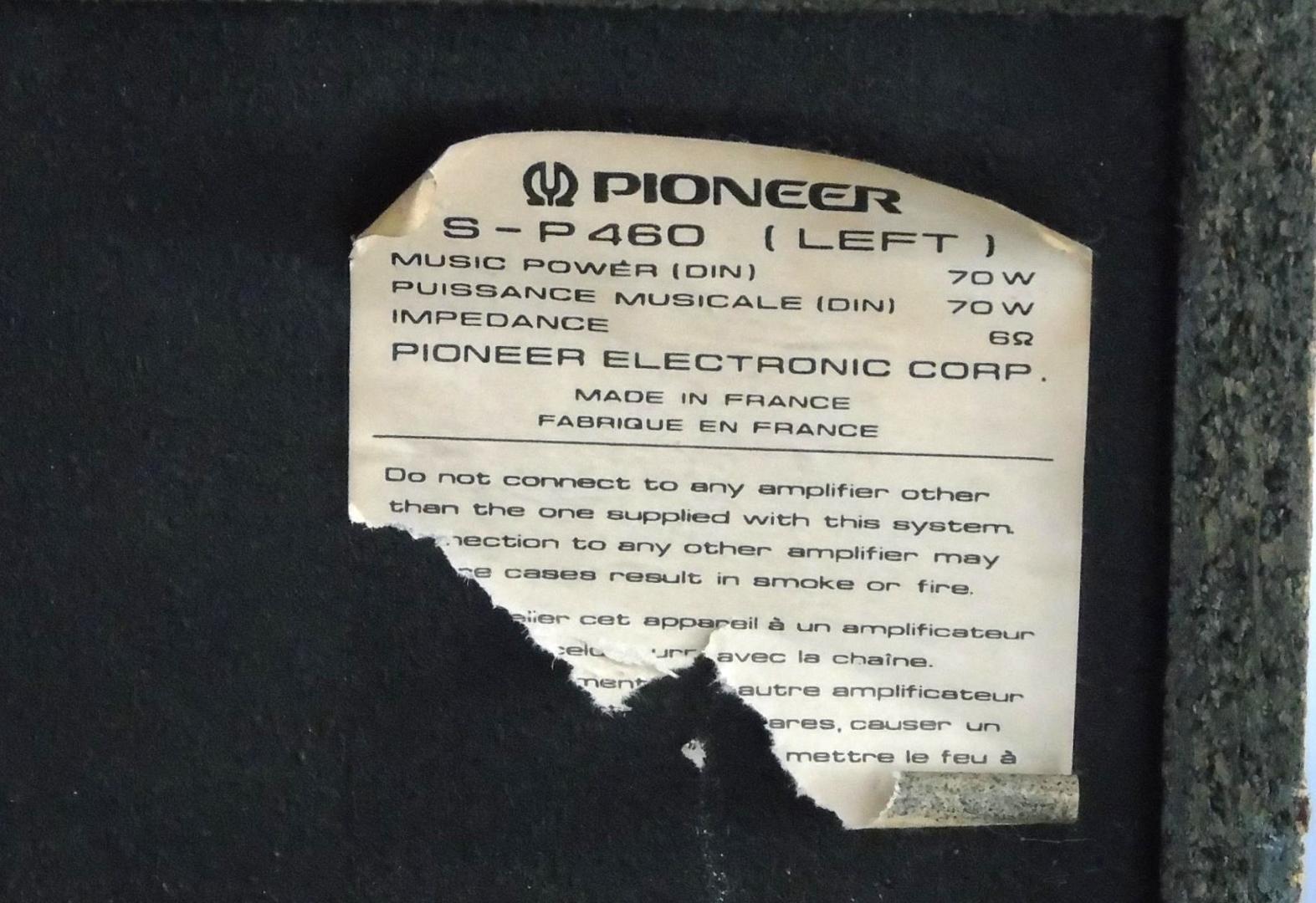 kolumny pioneer s-p460 mega bas sprawne. dostawa