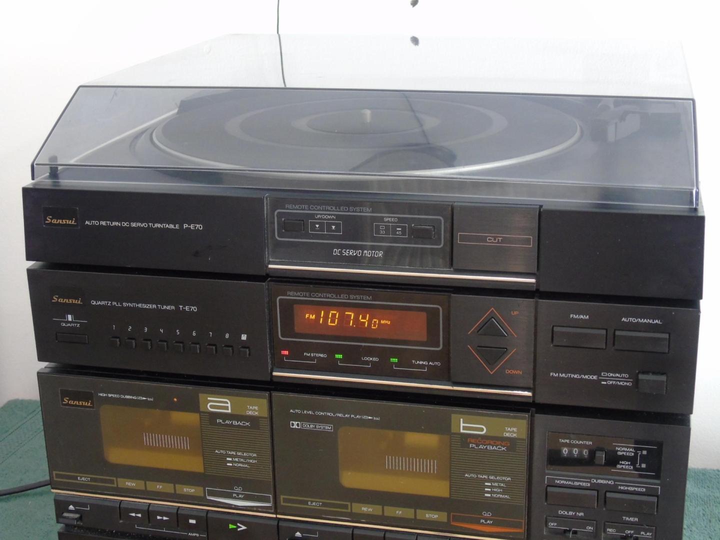 Wieża stereo Sansui z gramofonem korektor AUX. DOSTAWA.
