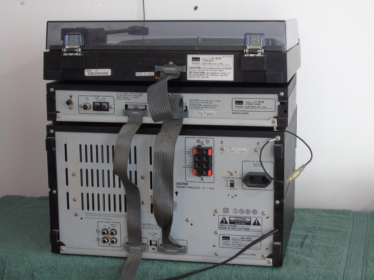 Wieża stereo Sansui z gramofonem korektor AUX. DOSTAWA.