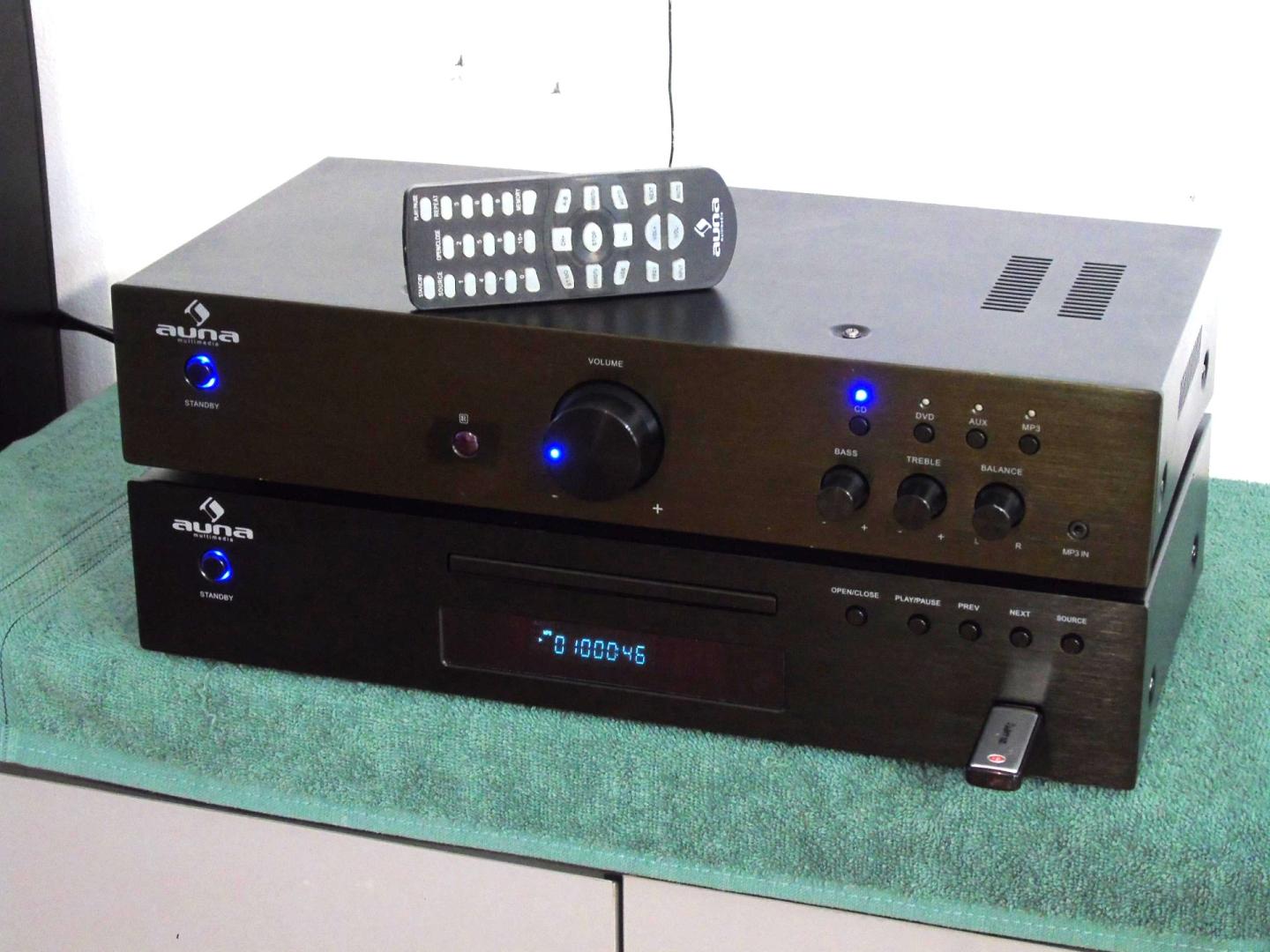 śliczny zestaw stereo auna pilot usb mp3 cd rds aux sprawna. dostawa