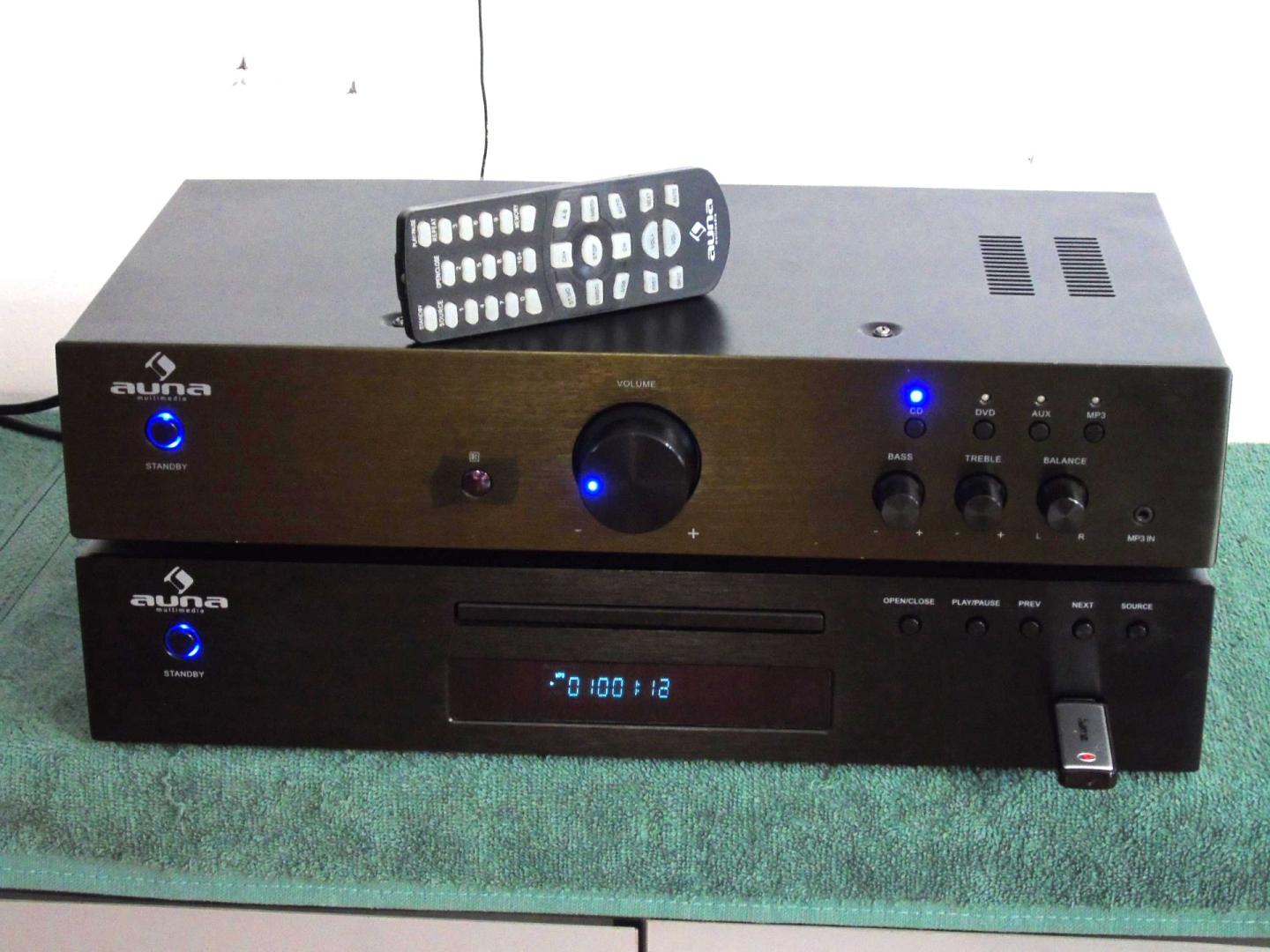 śliczny zestaw stereo auna pilot usb mp3 cd rds aux sprawna. dostawa