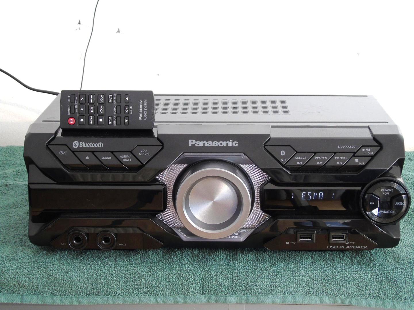 wieża panasonic sa-akx520 pilot radio rds usb mp3 bt cd. dostawa