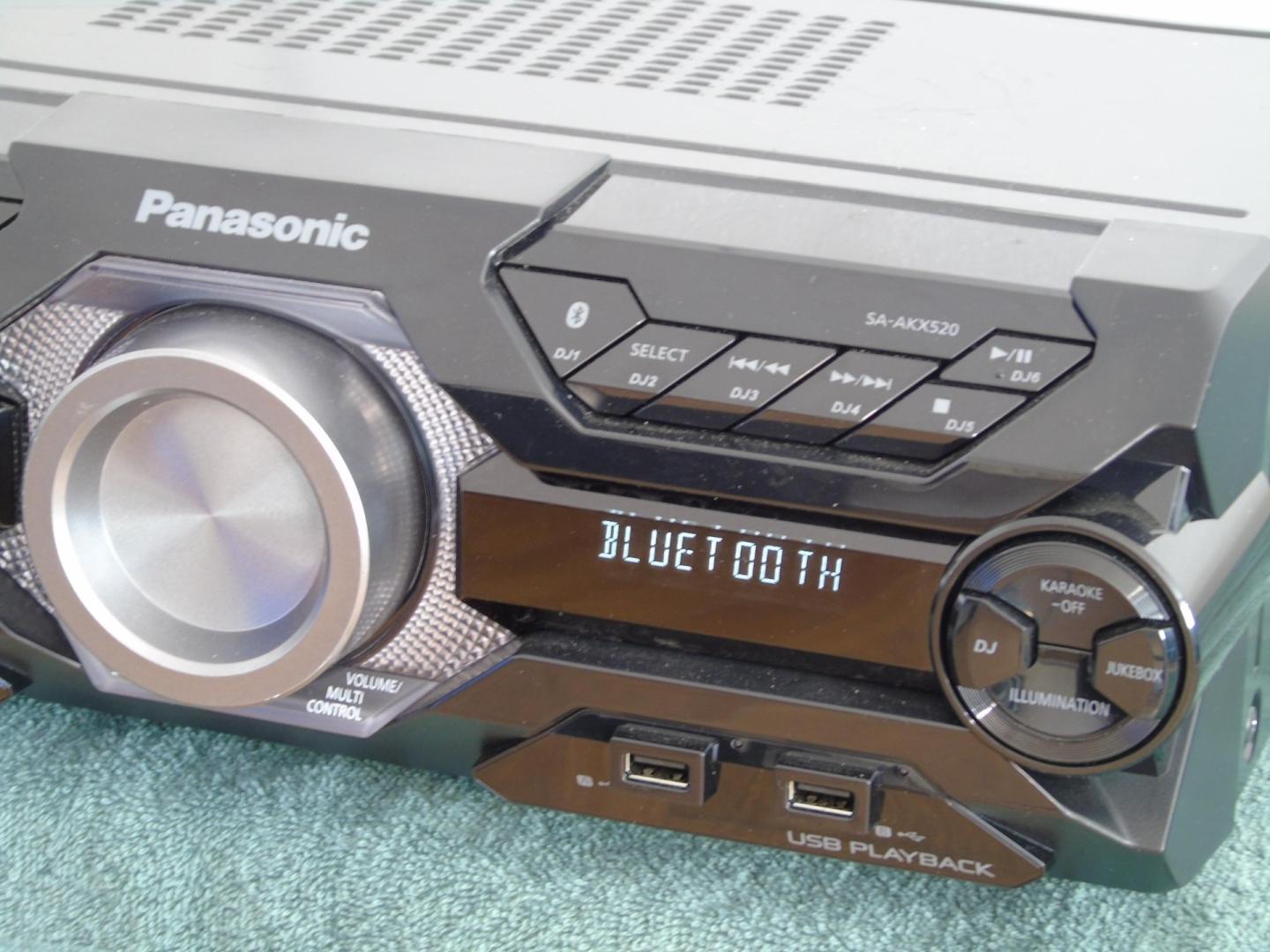 wieża panasonic sa-akx520 pilot radio rds usb mp3 bt cd. dostawa