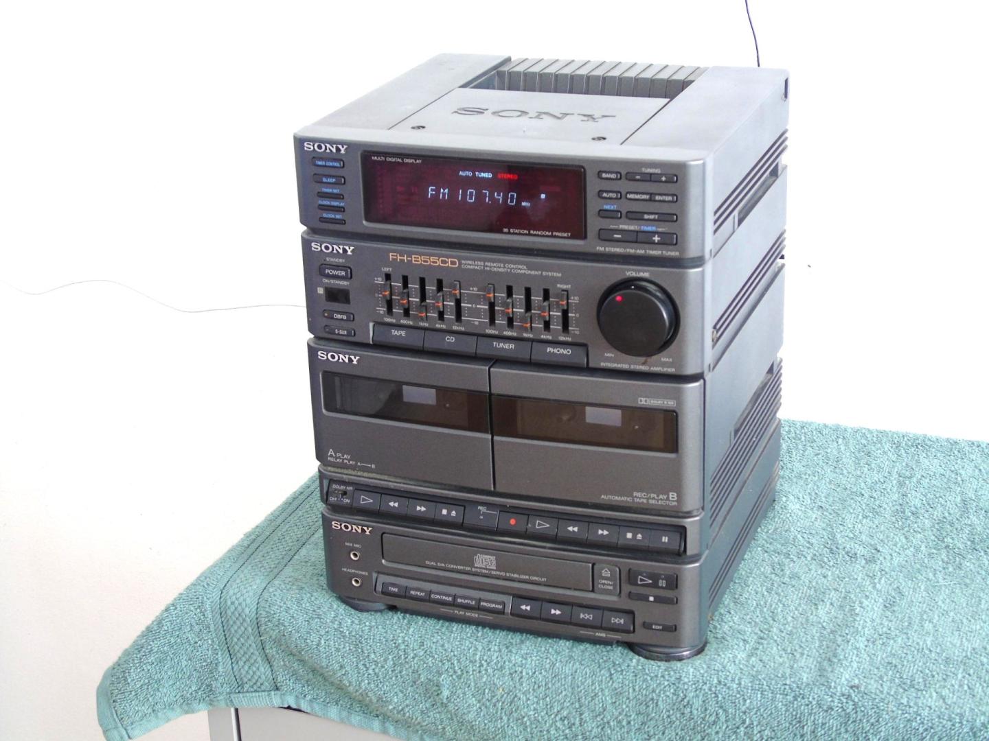 wieża sony radio korektor phono mocna. dostawa