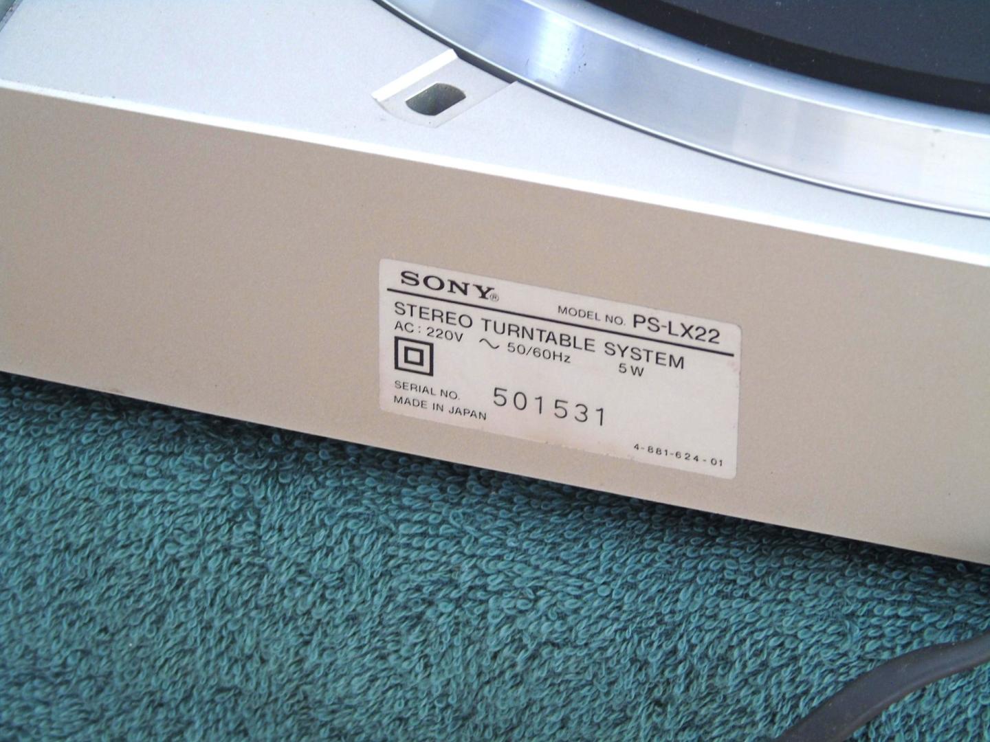 gramofon sony ps-lx22. direct drive. pół-automat igła. dstawa