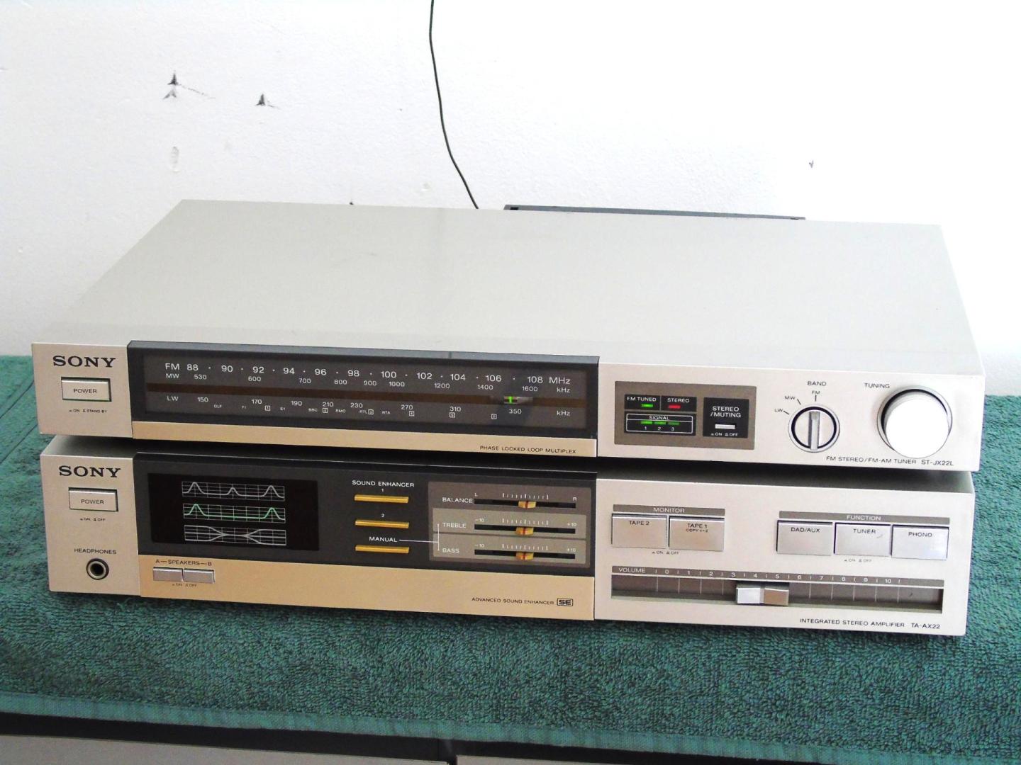 wzmacniacz i tuner sony ta-ax22 i stjx22 sprawne vintage. dostawa