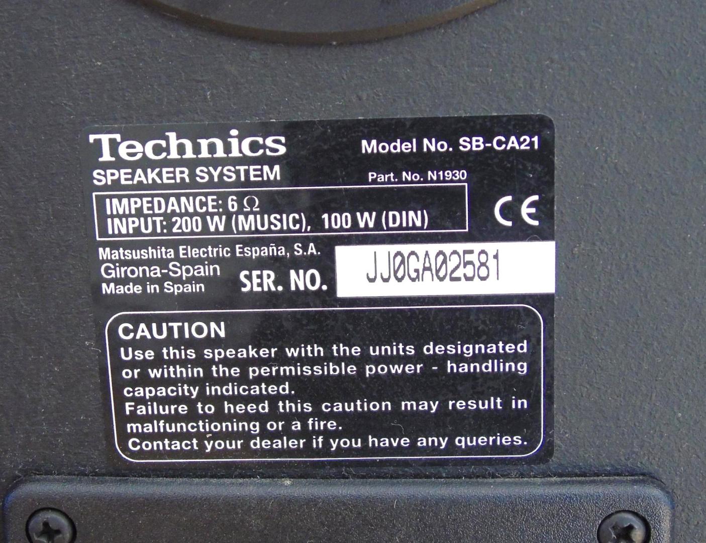kolumny technics sb-ca21 sprawne. dostawa.