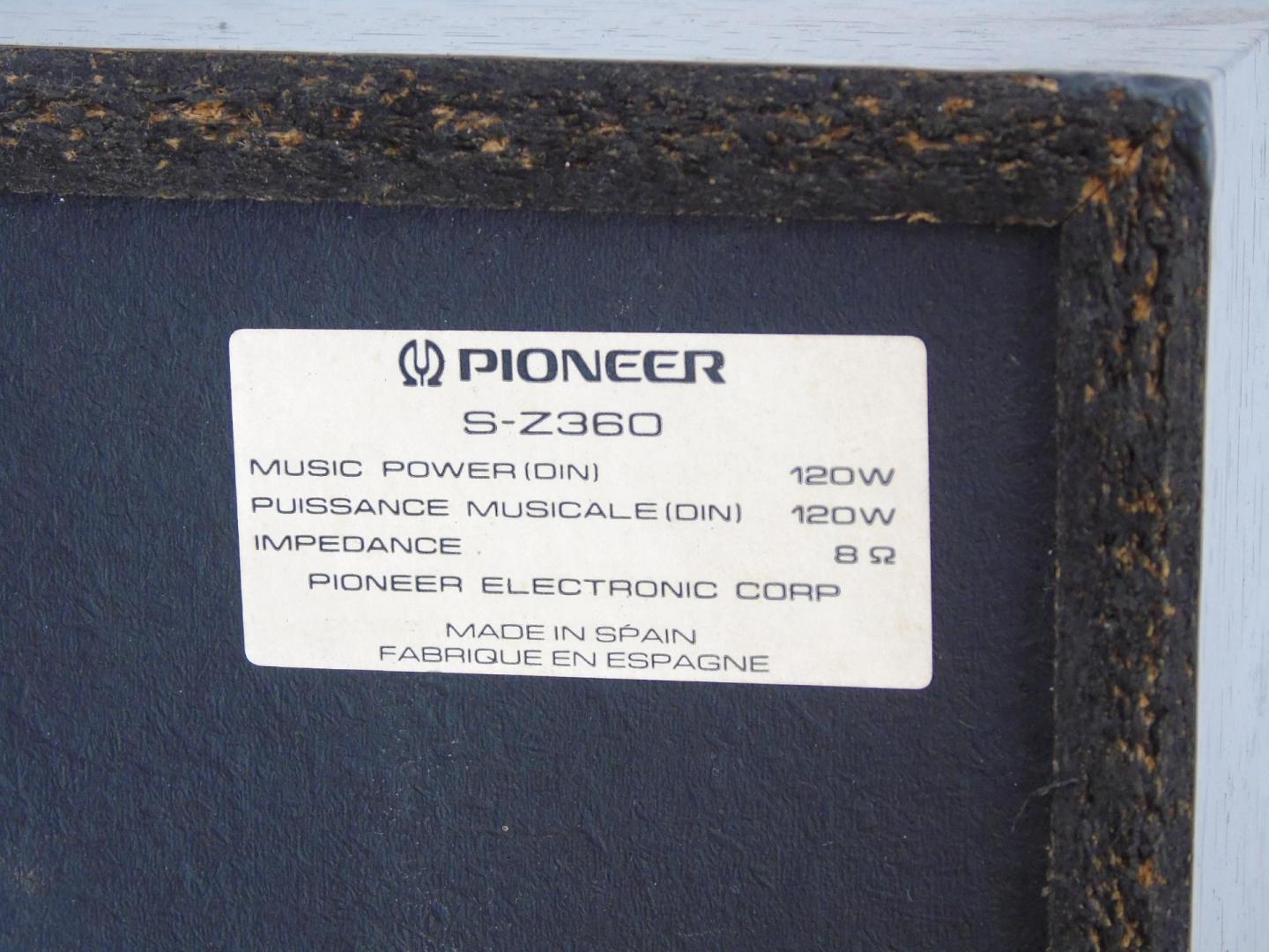 Kolumny Pioneer S-Z360 moc.2 x 120 wat. DOSTAWA.
