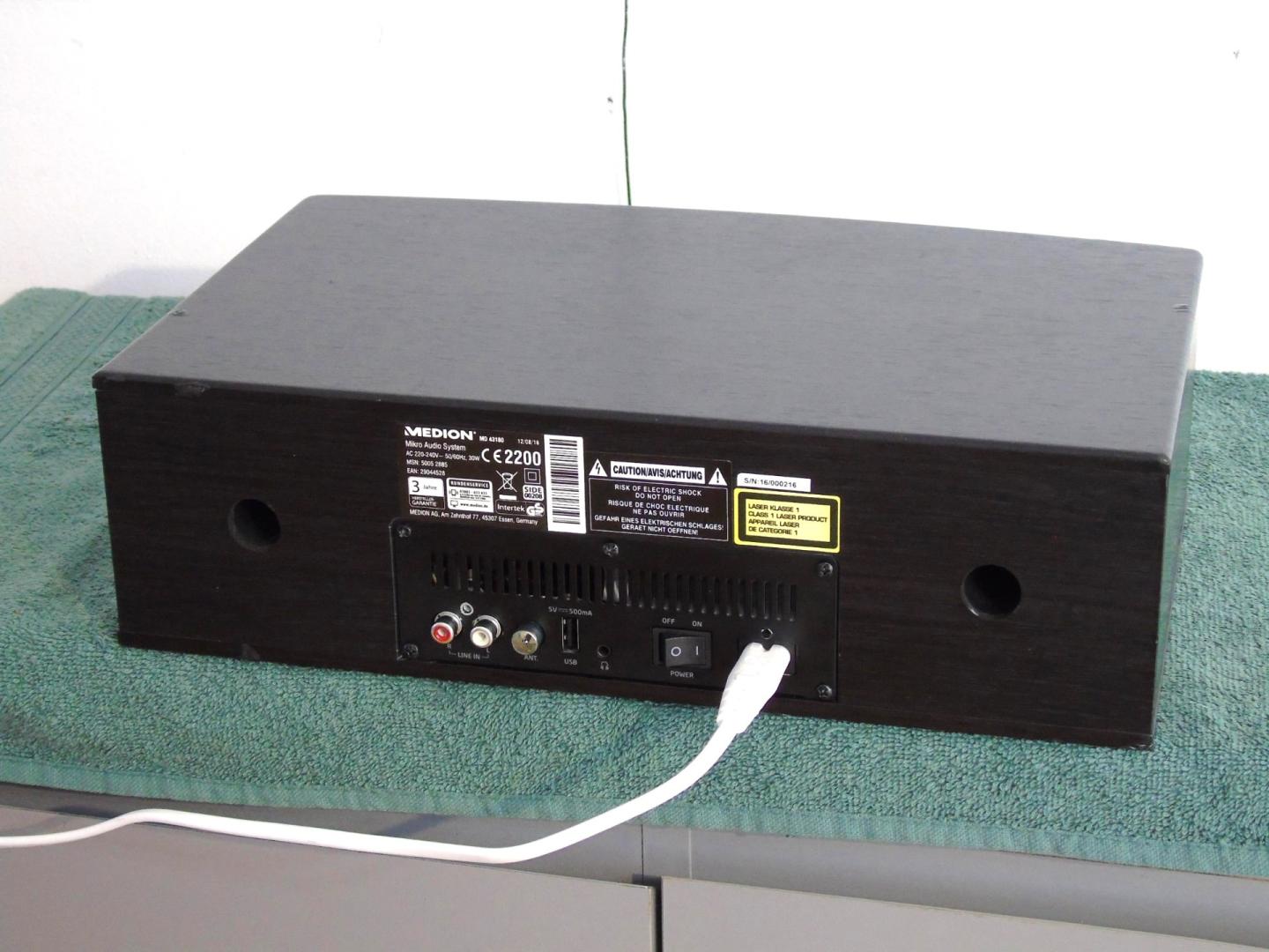 zestaw audio medion bt usb mp-3 radio rds aux. dostawa