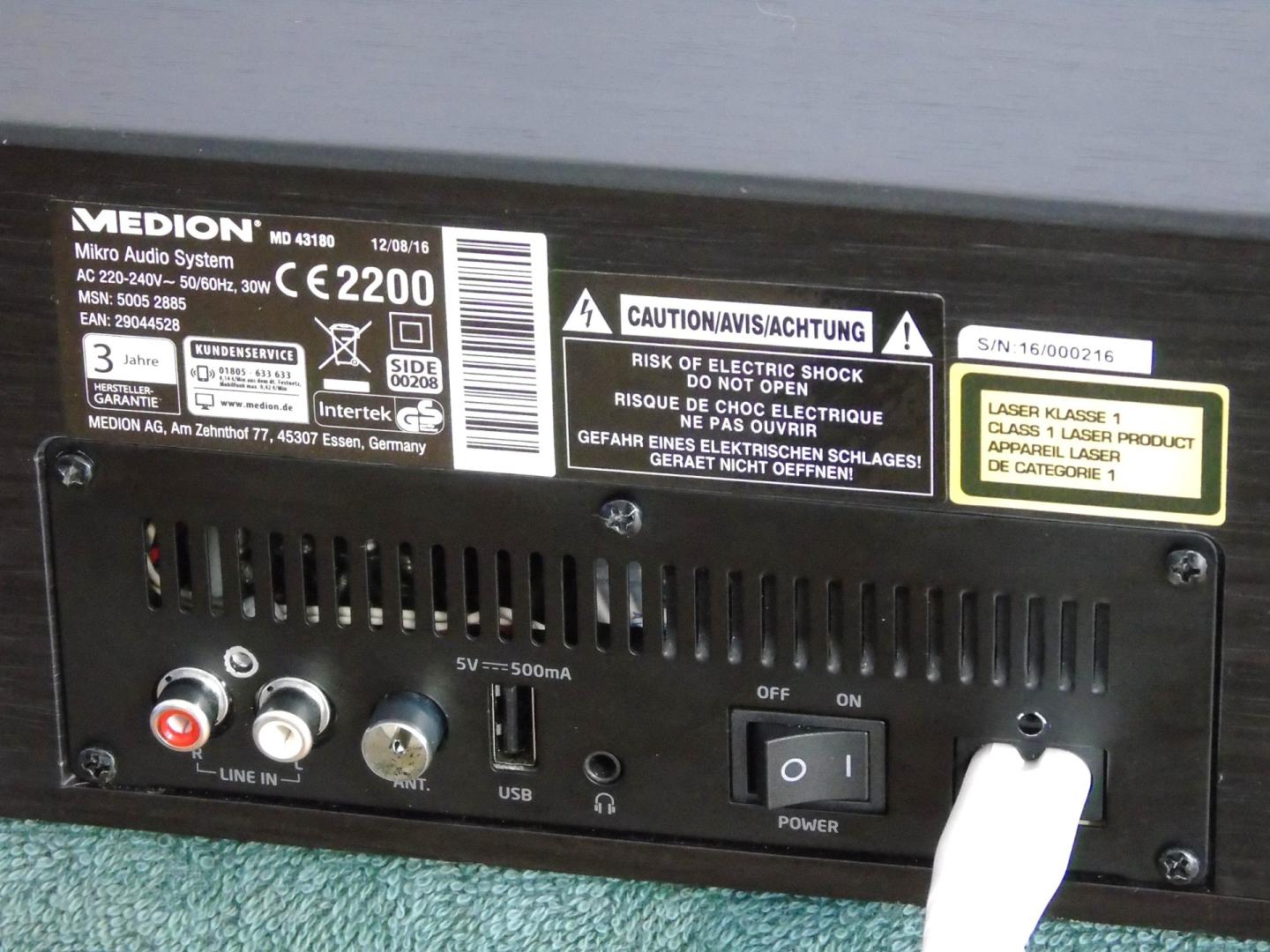 zestaw audio medion bt usb mp-3 radio rds aux. dostawa