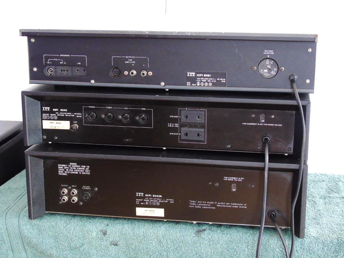 Wzmacniacz tuner i magnetofon ITT sprawne i ładne Vintage. DOSTAWA