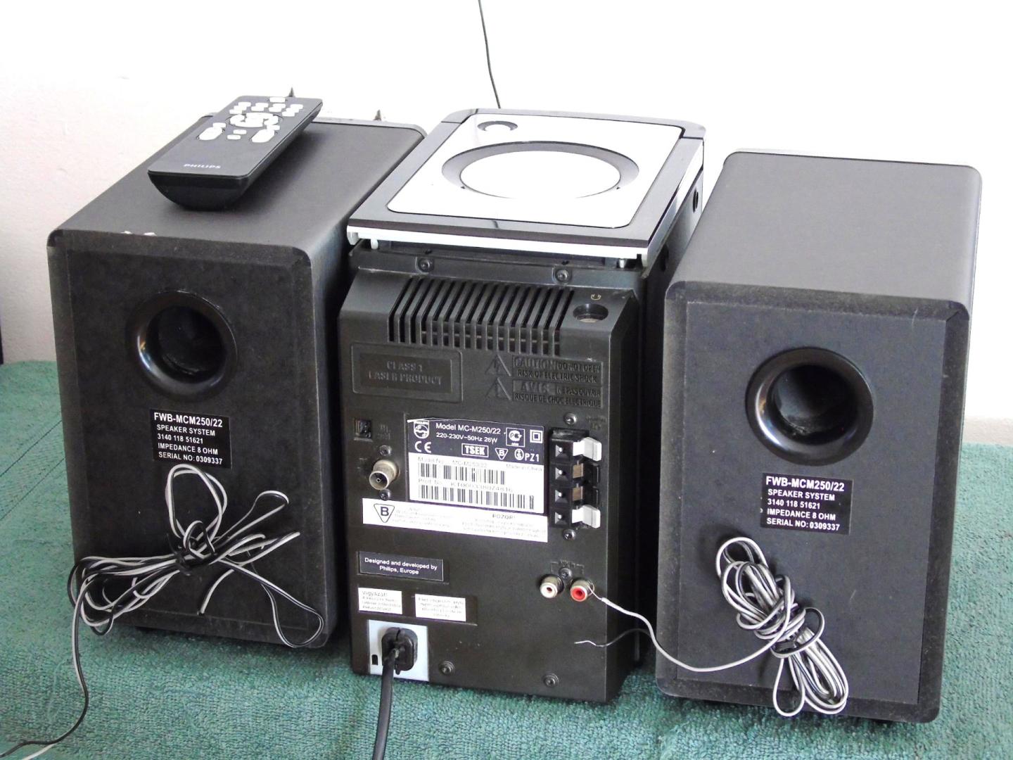 Sprawna wieża Philips MC-M250 pilot kolumny, WYSYŁKA.