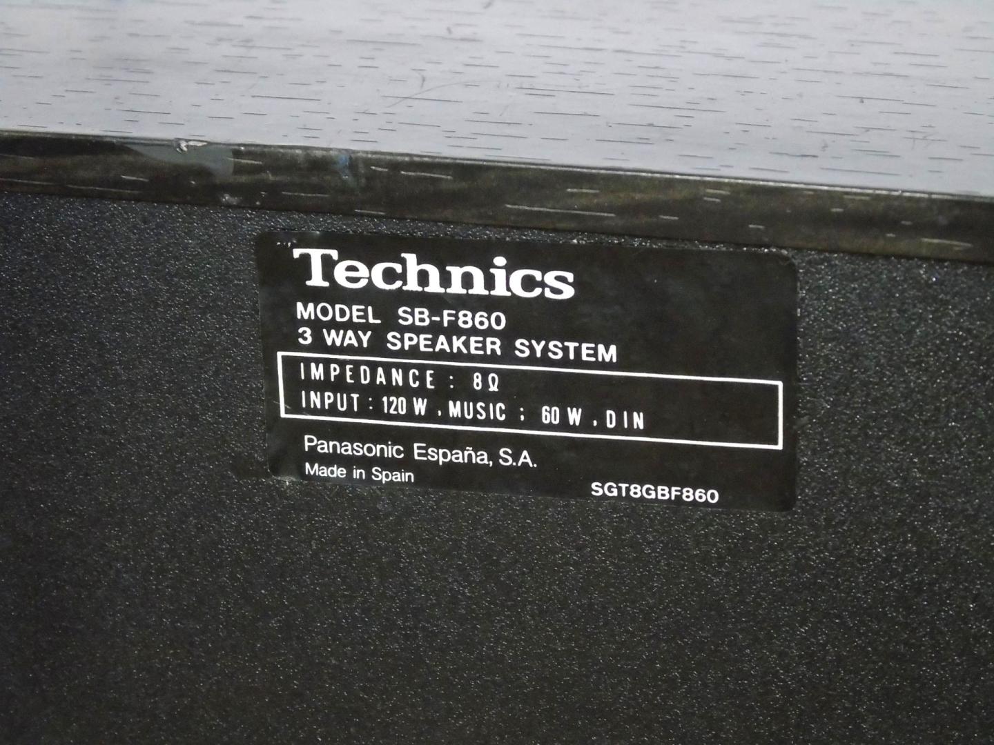 Kolumny Technics SB-F860 . 2 x 120 wat 8 ohm. DOSTAWA.