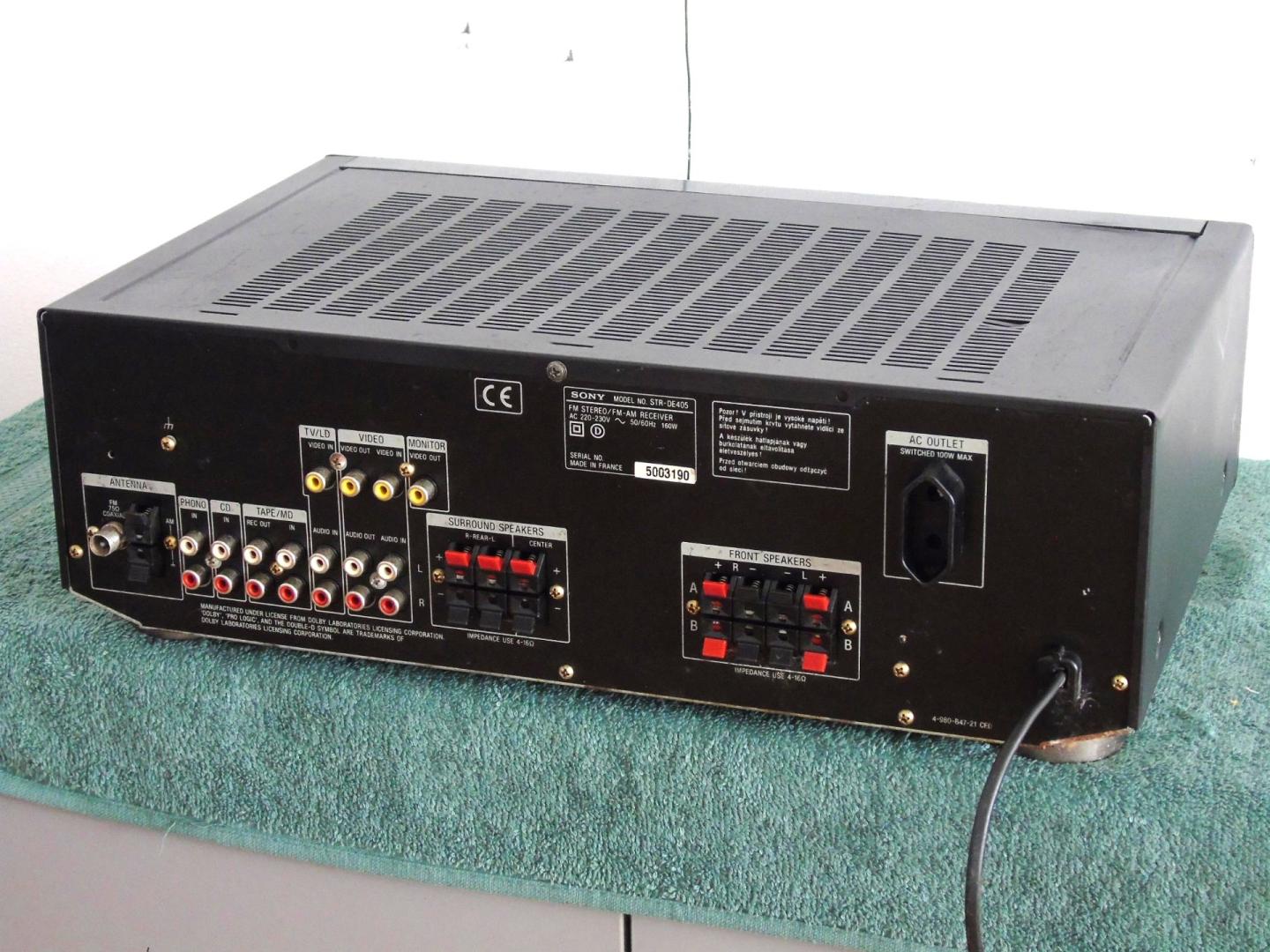 Wzmacniacz z radiem Sony STR-DE405 RDS sprawny i mocny 2x 120 wat. DOS