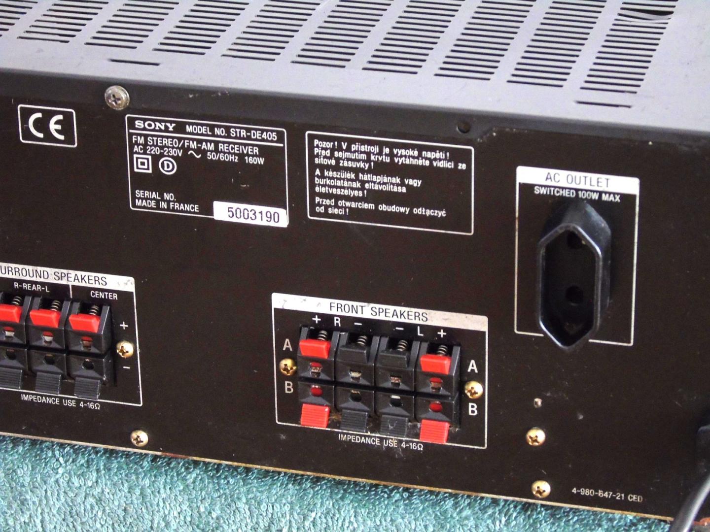 Wzmacniacz z radiem Sony STR-DE405 RDS sprawny i mocny 2x 120 wat. DOS