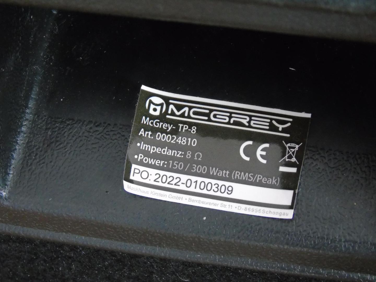 Kolumny estradowe McGrey-8 mocne 2x 300 wat. sprawne. DOSTAWA.
