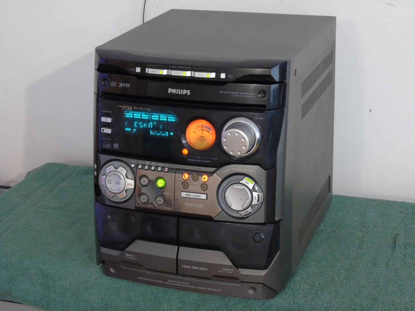 wieża philips fw-p750 cd aux rds. dostawa