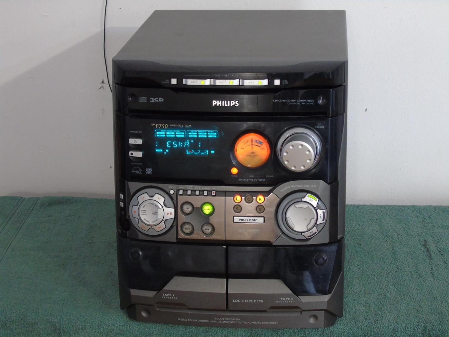 wieża philips fw-p750 cd aux rds. dostawa