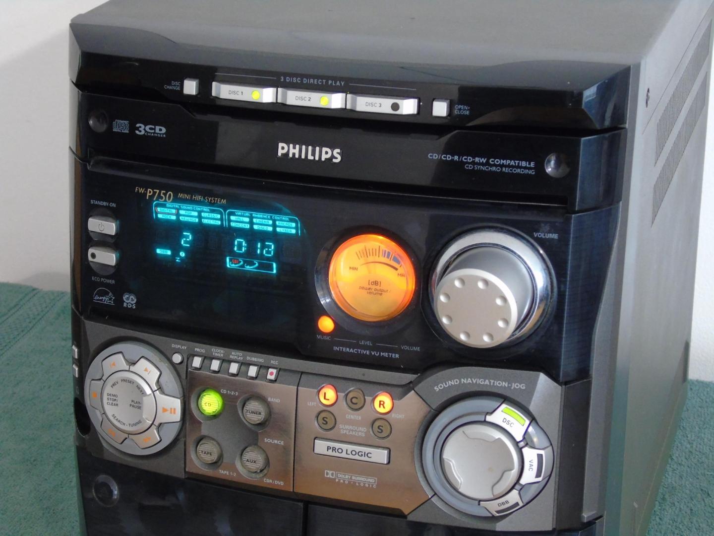 wieża philips fw-p750 cd aux rds. dostawa