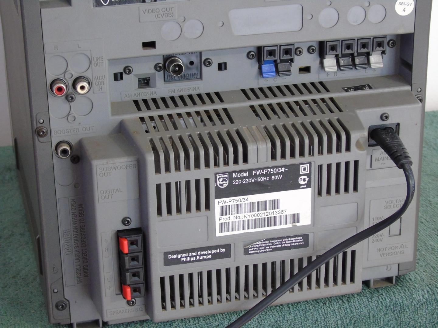 wieża philips fw-p750 cd aux rds. dostawa